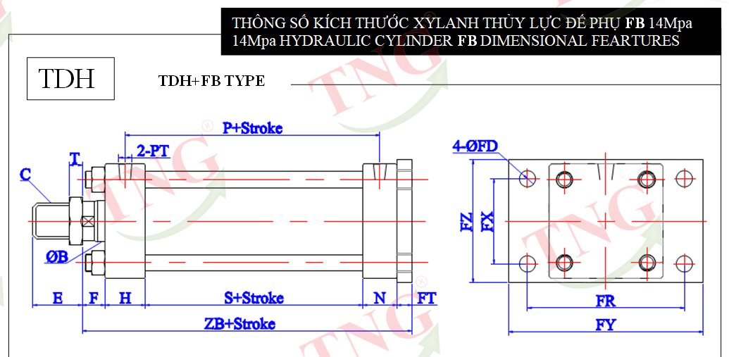 Xy lanh vuông TDH-FB