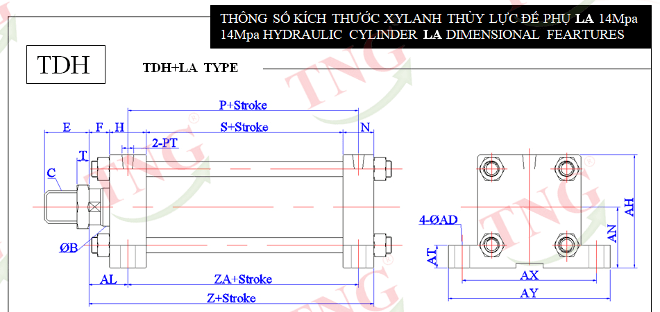 Xy lanh vuông TDH-LA