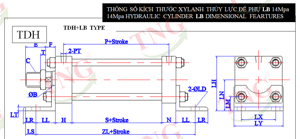 Xy lanh vuông TDH-LB