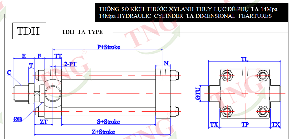 Xy lanh vuông TDH-TA