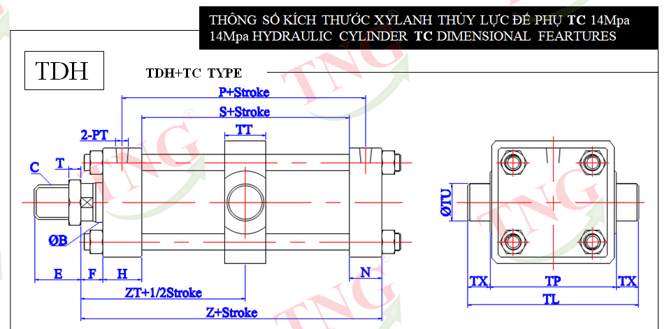 Xy lanh vuông TDH-TC