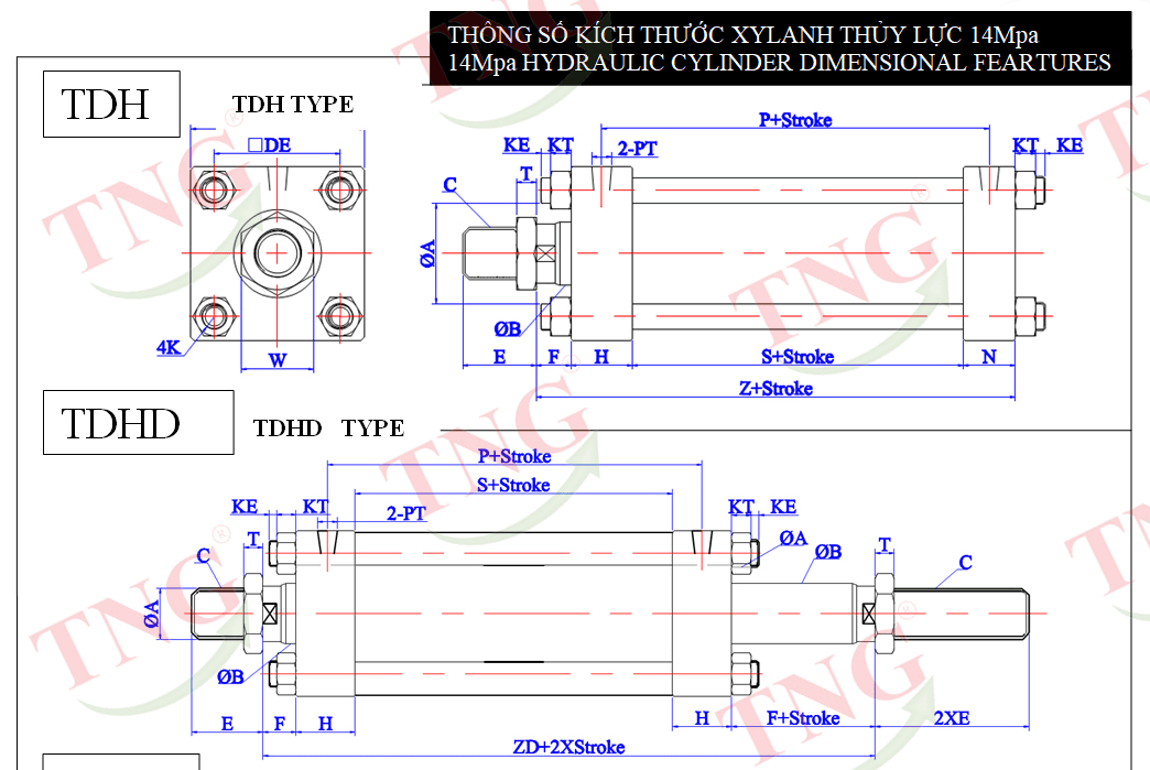 Xy lanh vuông TDHD