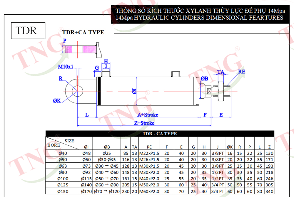 Xy lanh tròn TDR-CA