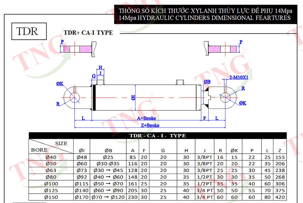 Xy lanh tròn TDR-CA-I