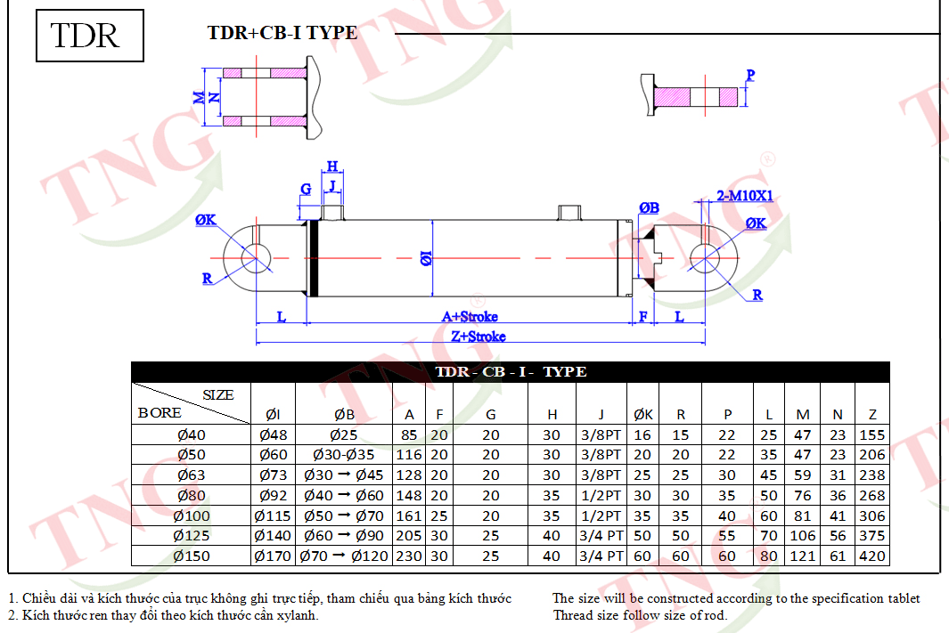 Xy lanh tròn TDR-CB-I